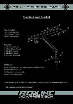 RDX Heavy Duty Punch Bag Wall Bracket With 4 Chains Steel Mount Hanging Stand AU