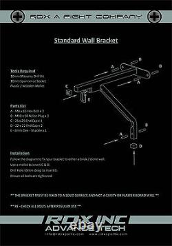 RDX Heavy Duty Punching Bag Wall Bracket with 6 Chains Steel Mount Hanging Stand