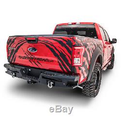 Raptor X Style Rear Bumper+Step with TWIN LED Taillight bar fit 15-17 Ford F150