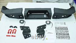 Rear Bumper Bar LED Lights & D-Rings & Integrated Step for 2006-2014 Ford F-150