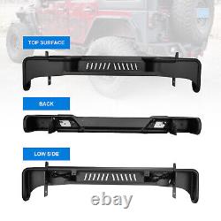Rear Bumper For 07-18 Jeep Wrangler JK/JKU Powder Coated Heavy Duty Steel withLED