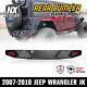 Rear Bumper For 2007-2018 Jeep Wrangler Jk Heavy Duty Steel Withled Brake Lights