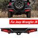Rear Bumper For 2007-2018 Jeep Wrangler Jk With Led Drl Lights License Mount Holes