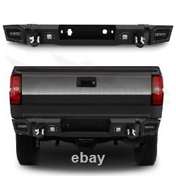 Rear Bumper WithLED Lights & D-Ring For 2011-2014 Chevy Silverado 2500/3500 HD