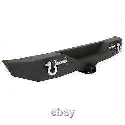 Rear Bumper With D-rings 2 Receiver & 2 LED Lights for Jeep Wrangler JK 2007-2018