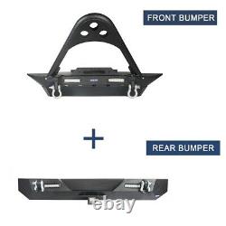 Rear Bumper or Front Bumper with D-rings & Led Lights for Jeep Wrangler TJ 97-06