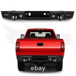 Rear Bumper with LED Lights & D-Ring For 2011-2014 Chevy Silverado 2500/3500 HD