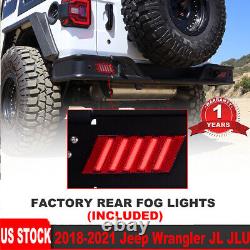 Rear Bumper with LED lights Heavy Duty Steel Fits 2018-2021 Jeep Wrangler JL JLU