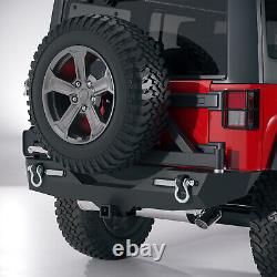 Rear Bumper with Tire Carrier LED Lights for Jeep Wrangler JK Unlimited 2007-2018