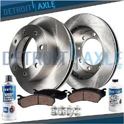 Rear Disc Rotors + Brake Pad for 1999-2004 Ford Excursion F-250 F-350 Super Duty