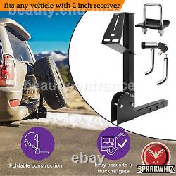 SPARKWHIZ Heavy Duty Trailer Hitch Spare Tire Mount Fits All 2 Receiver Trailer