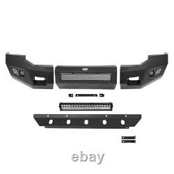 STEEL FRONT BUMPER With LED LIGTH BAR FIT FORD F250 F350 2005 2006 2007 SUPER DUTY