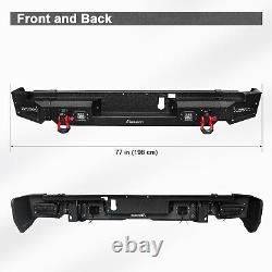 Steel Black Texture Front Rear Bumper WithWinch Plate For 2019-2022 Dodge RAM 1500