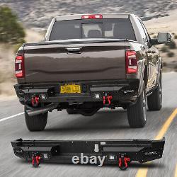Steel Black Texture Front Rear Bumper WithWinch Plate For 2019-2022 Dodge RAM 1500