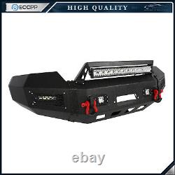 Steel Complete Front Bumper Winch with Light Bar D-ring For 2004-2008 Ford F-150