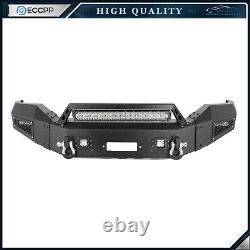 Steel Complete Front Bumper withLight Bar D-ring For 2016-2018 GMC Sierra 1500