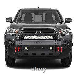 Steel Front Bumper With Winch Plate & LED & D-rings KIT for 16-2022 Toyota Tacoma