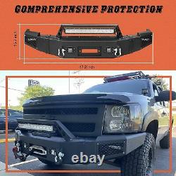 Steel Front Bumper withWinch seat+LED lights for Chevy Silverado 1500 2007-2013