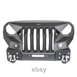 Steel Front Grill Bumper or Rear Bumper withTire Carrier for Jeep Wrangler JK 07+