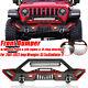 Steel Front/rear Bumper Withwinch & Led Combo Kit For 2020-2022 Jeep Gladiator Jt