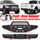 Steel Front Rear Bumper Withwinch Plate + Leds For 2010-2014 Ford F-150 Svt Raptor
