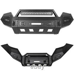 Steel Front Winch Bumper Assembly with LED Lights For Toyota Tacoma 2016-2020