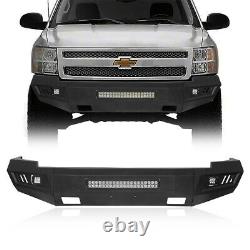 Steel Full Width Front Bumper withLED Light Fit Chevy Silverado 1500 07-13 2nd Gen