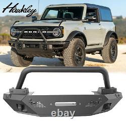 Steel Heavy Duty Front Bumper+Bull Bar Upper Bend For 2021 2022 2023 Ford Bronco