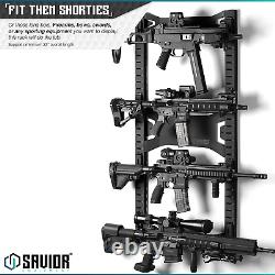 Steel Horizontal HEAVY DUTY Wall Mount Firearm Rifle Weapons Gears Display Hooks