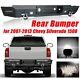 Steel Rear Bumper With Led Lights Pods + D-ring For 2007-2013 Chevy Silverado 1500