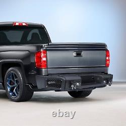 Steel Rear Bumper with LED Lights Pods + D-ring for 2007-2013 Chevy Silverado 1500