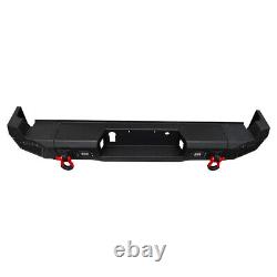 Steel Rear Bumper with Lights & D-rings For 17-22 Ford F250 F350 F450 Super Duty