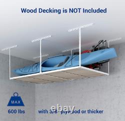 Storage Rack Garage Overhead Ceiling Adjustable 4x8 Ft Heavy Duty Mounts NEW