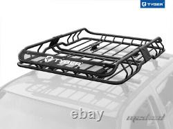 TYGER Roof Mounted Cargo Basket Luggage Carrier Rack Heavy Duty L47xW37xH6