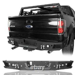 Texture Heavy Duty Steel Rear Bumper with D-ring LED Light for 2006-2014 Ford F150