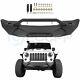 Textured Heavy Steel Front Bumper With Winch Plate For 2007-2018 Jeep Wrangler Jk