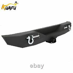 Textured Rear Bumper with D Ring 2 Receiver LED light For 07-18 Jeep Wrangler JK