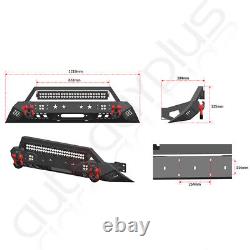 Textured Steel Front Bumper For Toyota Tacoma 3rd Gen 2016-2022 with LED Light Bar