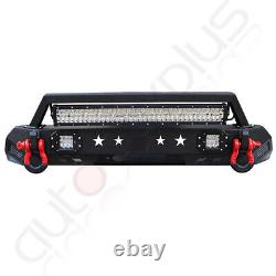 Textured Steel Front Bumper For Toyota Tacoma 3rd Gen 2016-2022 with LED Light Bar