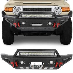 Textured Steel Front Bumper with Winch Plate Fits 2007-2014 Toyota FJ Cruiser
