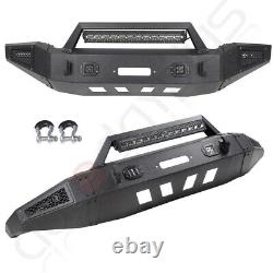 Texured Black Front Bumper Assembly with 5x Led Lights for 2014-2019 Toyota Tundra