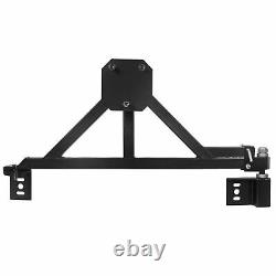 Tire Carrier Mount withDrop Down Option For All Hummer H2 Black Heavy Duty