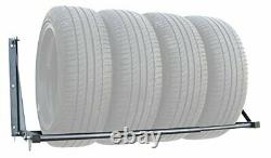 Tire Rack Foldable Wheel Storage Holder Heavy Duty Garage Wall Mount Steel 300Lb