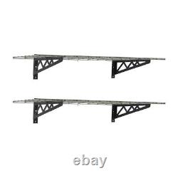 Unbranded Wall Mounted Shelves 18 D X 48 W X 8 T, Hammertone Heavy-Duty Steel