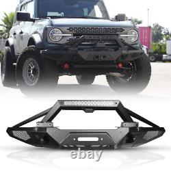 Upgrade Heavy Duty Front+Rear Bumper Kits WithLED Lights For 2021-2023 Ford Bronco