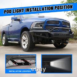Upgraded Front Bumper/Bull Bar/Skid Plate/Side Wing For 2013-2018 Dodge Ram 1500