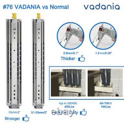 VADANIA VD2576 485lb Ultra Heavy Duty Drawer Slides with Lock Side Mount 1 pair