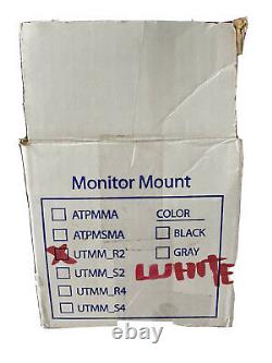 Versa Tables White Heavy Duty Steel Dual Monitor Desk Mount UTMM-R2 Tilt Rotate
