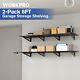 Workpro 2-pack 2 X 4ft/6ft Garage Wall Shelving Heavy Duty Wall Mounted Shelving