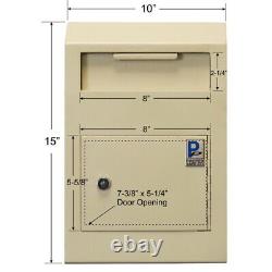 Wall Mount Drop Box Safe Heavy Duty Steel Secure Cash Keys Mail Slot Lock Boxes